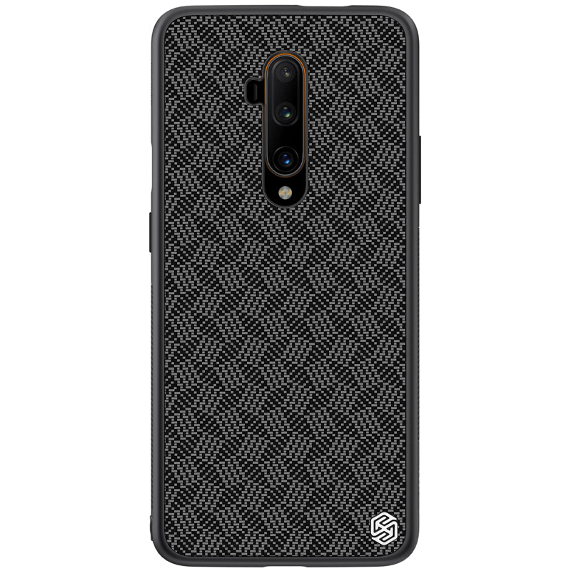 For OnePlus 7T Pro Case NILLKIN Lattice Pattern Double-Layer Carbon Fiber Ultra-thin Anti-Scratch Non-Slip Protective Case