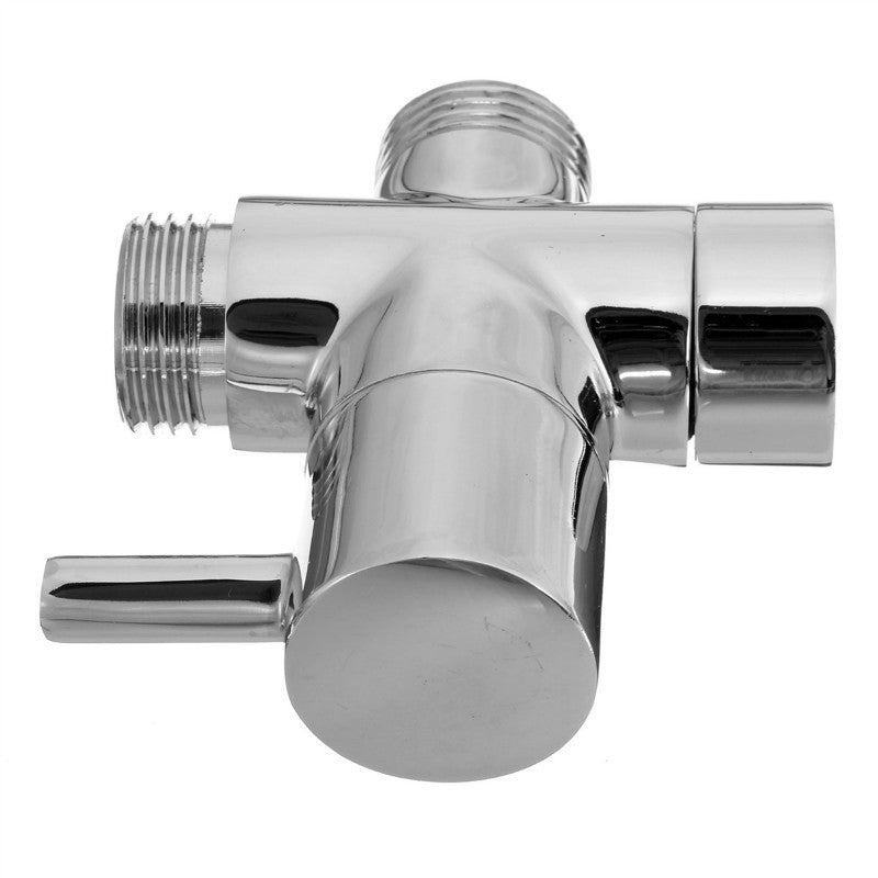 Brass 1/2" Bathroom Shower Faucet T Connector Ceramic Cartridge 3 Way Plating Diverter Toilet Bidet Shattaf Tap Valve