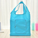 Solid Polyester Waterproof Shopping Bag Reusable Foldable Tote Shoulder Bag
