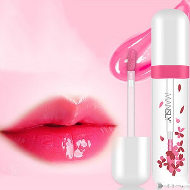 Cherry Blossom Red Temperature Changing Color Moisturizing Lip Gloss