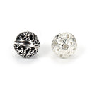 925 5pcs Sterling Silver Round Loose Beads Hollow DIY Jewelry Accessories Findings