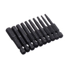Drillpro 10Pcs 5/64-5/16 Hex Head Magnetic Screwdriver Bit Set 50mm Length Hex Screwdriver Bit