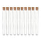 10pcs 15x150mm Plastic Test Tube With Cork Stopper Round Bottom