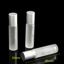 3mL Empty Frosted Glass Roll on Bottle Container Refillable Metal Roller Ball Essential Oil Bottle