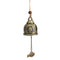 Vintage Alloy Buddha Statue Bell Blessing Feng Shui Wind Chime for Good Luck Fortune Decorations