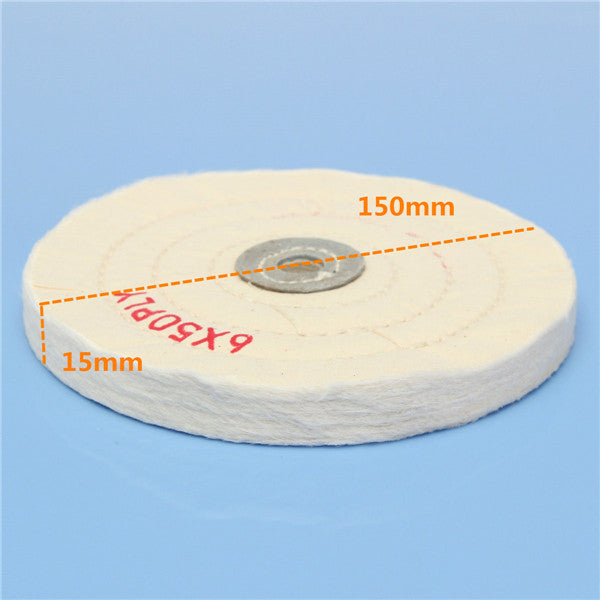 6 Inch Round Felt Wool 1/2inch Arbor Buffer Polisher Buffing Polishing Wheel
