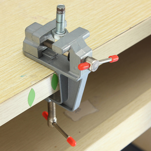 Aluminum Miniature Small Clamp On Table Bench Vise Tool