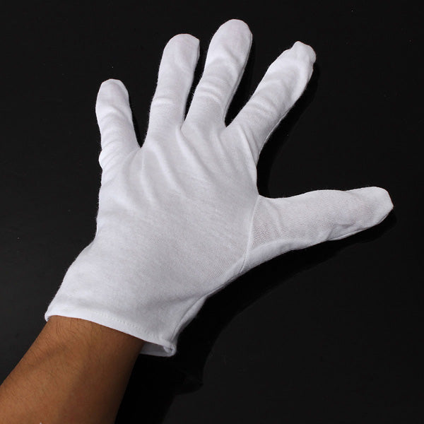 1Pair White Cotton Gloves Anti-static Protective Gloves for BGA Work