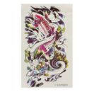 Colorful Fish Flower Pattern Totem Arm Back Temporary Tattoo Sticker Decal