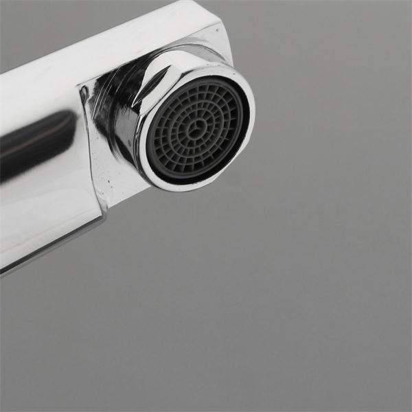 Flexible Chrome Brass Swivel Wash Water Spout Kitchen Sink Single Lever Faucet Mixer Tap