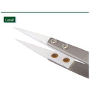 BEST BST-72-MZ Non-inductive Ceramic Stainless Steel Handle Tweezer