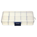 10 Compartment Plastic Clear Slots Adjustable Organizer Craft Box