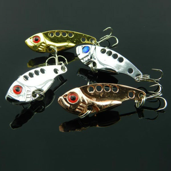 3PCS Vib Swimbait Metal Fish Lure Hook Hard Bait