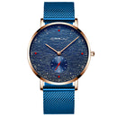 CRRJU 2163 Fashion Red Dot Design Full Steel Independent Second Dial Men Quartz Watch
