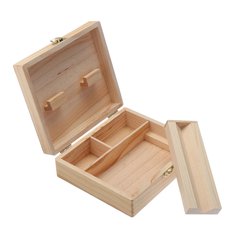 5Pcs Wooden Storage Box Tools Kit Smoke Grinder Set Rolled Paper Pipes