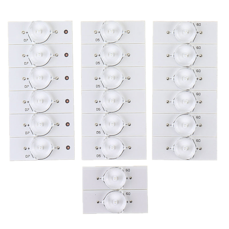 60pcs 3V SMD Lamp Beads with Optical Lens Fliter for 32-65 inch LED TV Repair