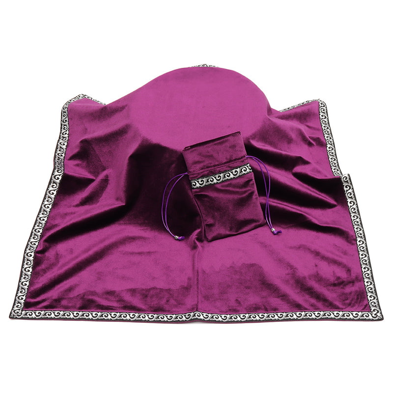 Altar Tarot Table Cloth With Bag Card Divination Square Tablecloth Pouch Decor
