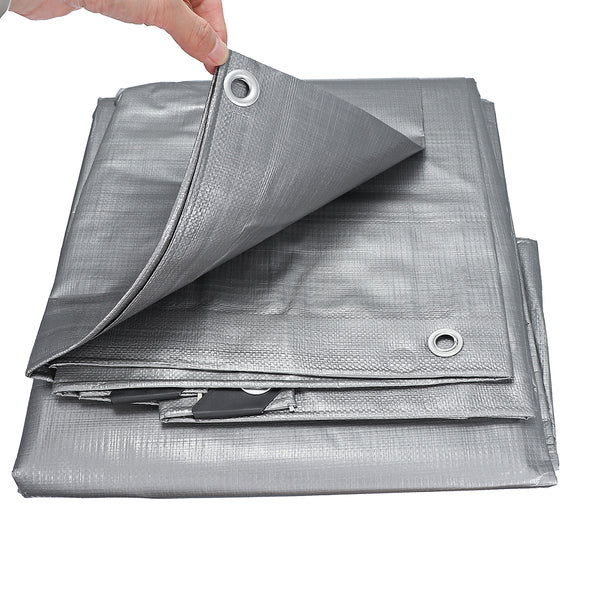 2.4x3m Waterproof Camping Tarp Ground Sheet Outdoor Garden Cover with Eyelets