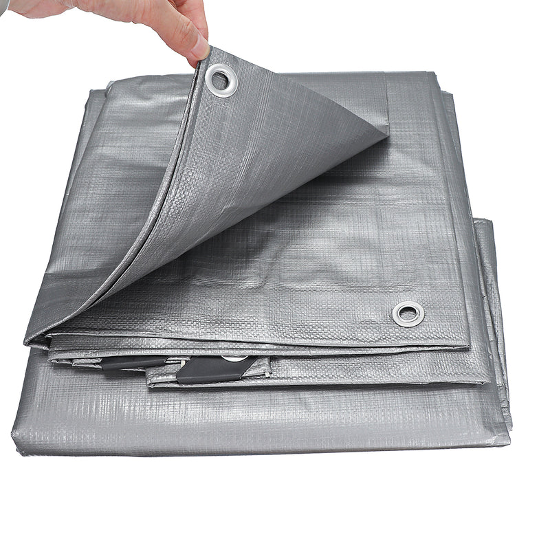 2.4x3m Waterproof Camping Tarp Ground Sheet Outdoor Garden Cover with Eyelets