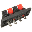 4 - Way AMP Stereo Speaker Terminal Strip Push Release Connector Block