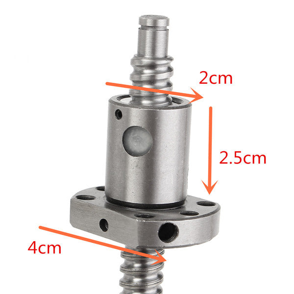 SFU1204 400mm Ball Screw With SFU1204 Single Ball Nut For BK/BF10 End Machine CNC Parts