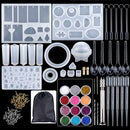 83pcs DIY Silicone Casting Molds Tools Jewelry Pendant Resin Mould Set with Bag