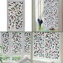 46x100cm Window Film Sticker Leaf Stained Glass Static DIY Home Decorations