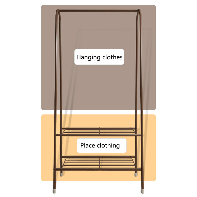 153x60x36cm Clothes Hanger Shoe Organizer Portable Floor Display Racks Garment Stand