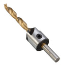 7pcs 3-10mm Countersink Drill Bit Carpentry Woodworking Boring Tool Round Shank With Hex Key