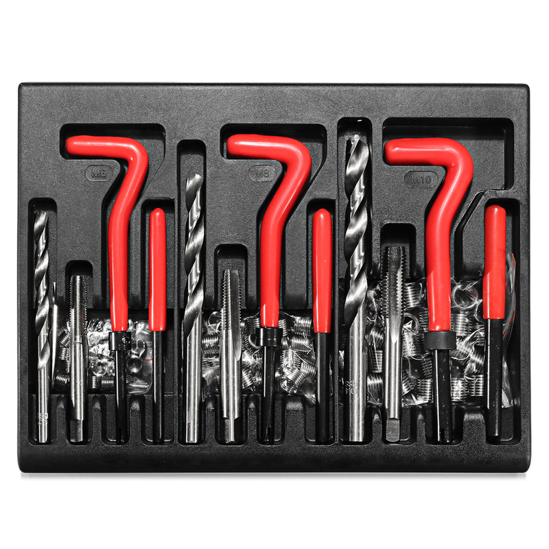 88Pcs Thread Repair Tool Helicoil Metric Rethread M6 M8 M10 Stainless Steel Kit