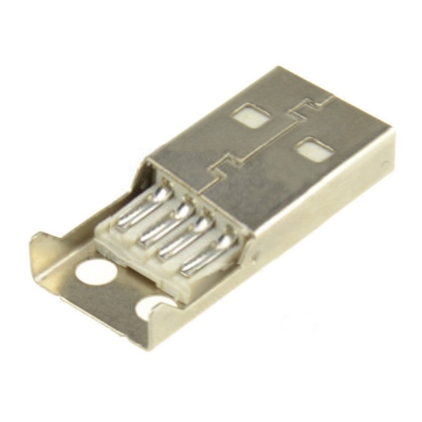 10pcs USB2.0 Type-A Plug 4-pin Male Adapter Connector Jack With Black Plastic Cover