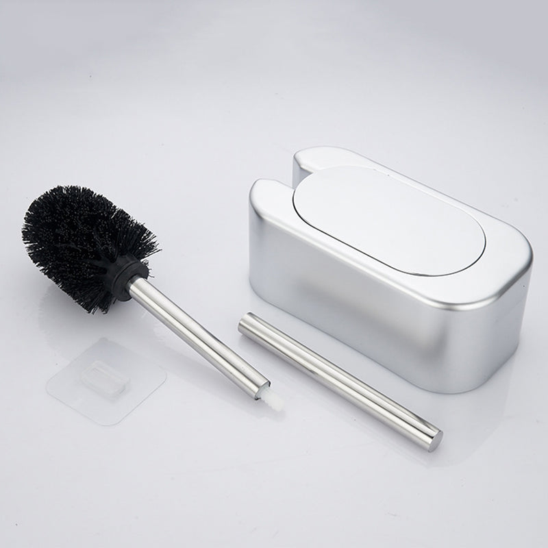 Bathroom Toilet Brush Set Wall-Mounted Brush Long Handle Stianless Steel Cleaning Brushes Holder