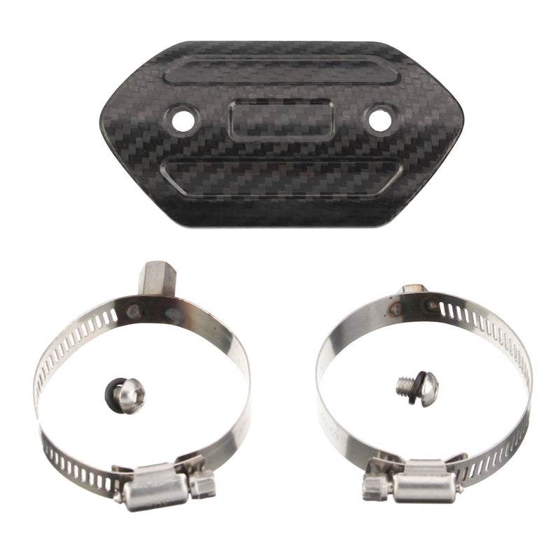 4/5/8inch Carbon Motorcycle Exhaust Muffler Pipe Heat Protective Shield Cover