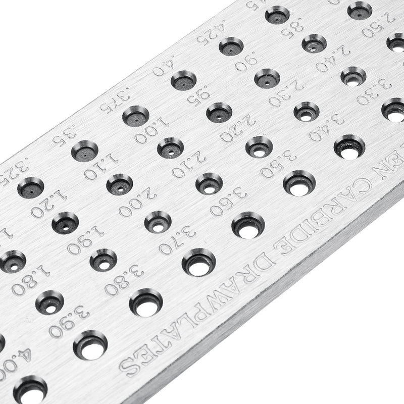 Tungsten Carbide Steel Drawplates 52 Round Holes Wiring Draw Plate Making Tools Jewelry