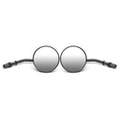 Pair Round 3inch Motorcycle Mirrors Black For Harley Davidson Ryca
