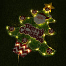 LED Pendant Santa Claus Hanging Ornament with String Light for Holiday Party Home Christmas Tree Decoration