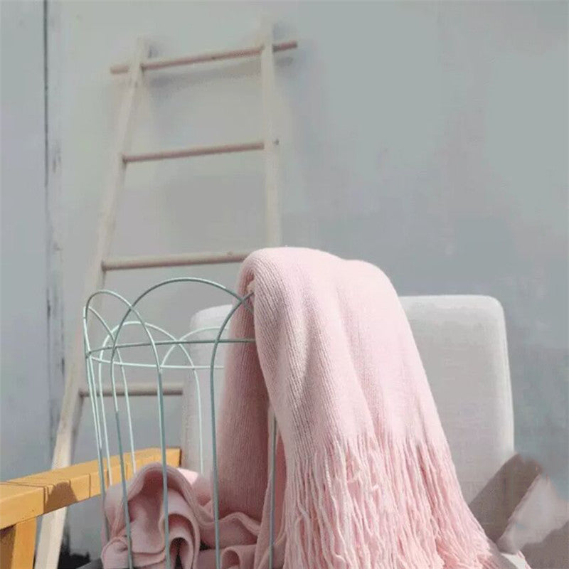 Cotton Cashmere Crochet Nordic Blankets Good Soft Sofa Cover Blanket Winter Bed Bedding Warm Soft Quilt Bed Supplies