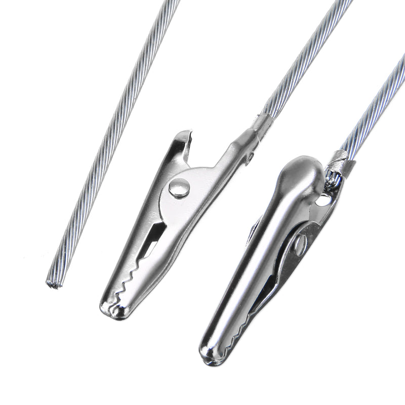 10pcs 4.7" Length Non-insulated Metal Electric Test Crocodile Clip Clamp