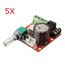 5Pcs 12V Mini Hi-Fi PAM8610 2X10W Audio Stereo Amplifier Board
