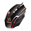 APEDRA A9 3200DPI 6 Buttons Optical USB Wired Mouse 4 Color Controlled Breathing Light Gaming Mouse