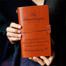 Engraved Leather Journal Notebook Diary To My Daughter Face Challenges Love Dad Engraved Notebook Diary