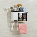 Kitchen Storage Rack Wall-mounted Cutlery Holder Towel Hanger Seasoning Storage Drawer Organizer