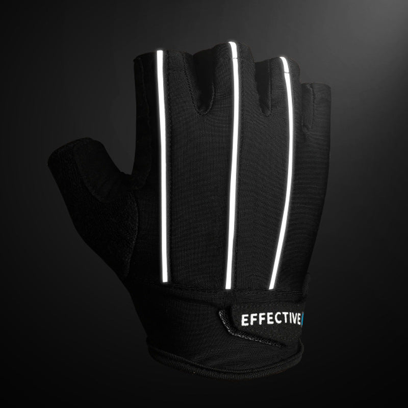 golovejoy Motorcycle Half Finger Gloves Sport Riding Reflective Protective Outdoor Anti-skid