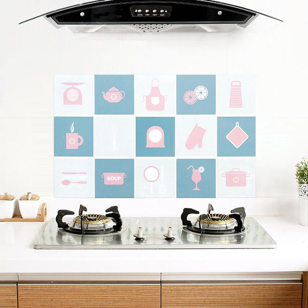 Kitchen Proof Sticker Self-adhesive High Temperature Resistant Stain Wall Paper Sticker
