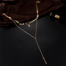 Bohemian Multilayer Necklace Star Bar Tassel Pendant Fashion Paillette Chain Necklace for Women