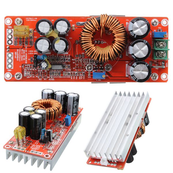 1200W 20A DC Converter Boost Step Up Power Supply Module Input 10-60V Output 12-83V