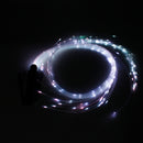 LED Fiber Optic Whip Strip Light 360 RGB Multi-Mode Flashlight Show Music Dance Festival Battery Operated