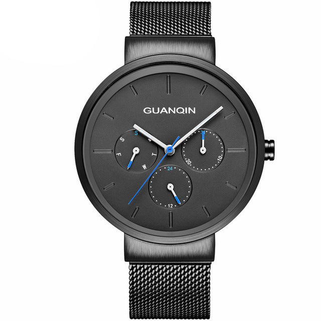 GUANQIN GS19103 Casual Style 24 Hours Display Quartz Watch Business Style Men Watch