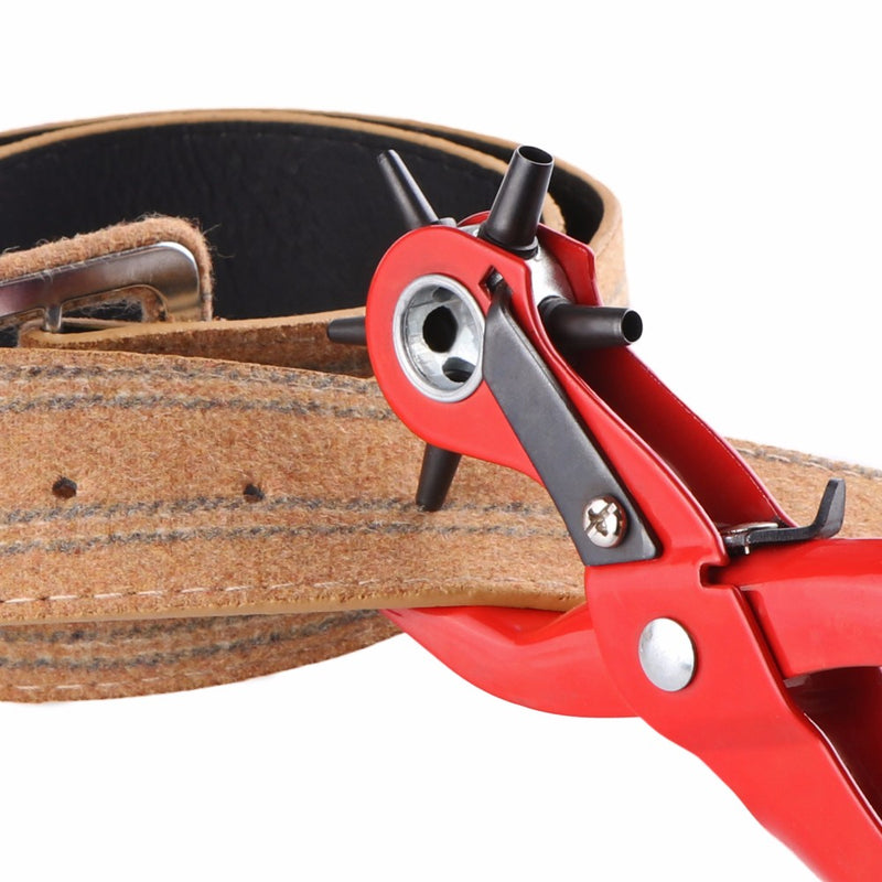 9'' Sewing Leather Belt Hole Puncher Pliers Hook Clamp 2/2.5/3/3.5/4/4.5MM Punch Size For Punching