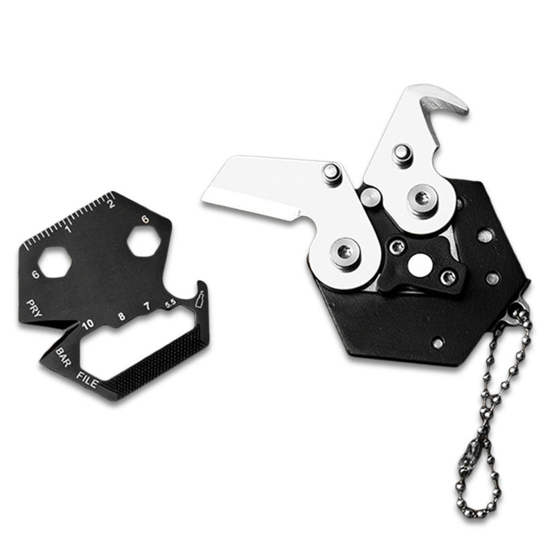 KCASA 2.0 Upgrade Multifunctional Coin EDC Folding Tool Portable Hexagonal Wrench Plier Wire Cutter Keychain Positioning Wrench Opener Gadget